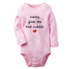 Nanny Gives The Best Cuddles Fun Baby Bodysuit Cute Boys Girls Rompers Infant Long Sleeves Jumpsuit Newborn Soft Clothes 1