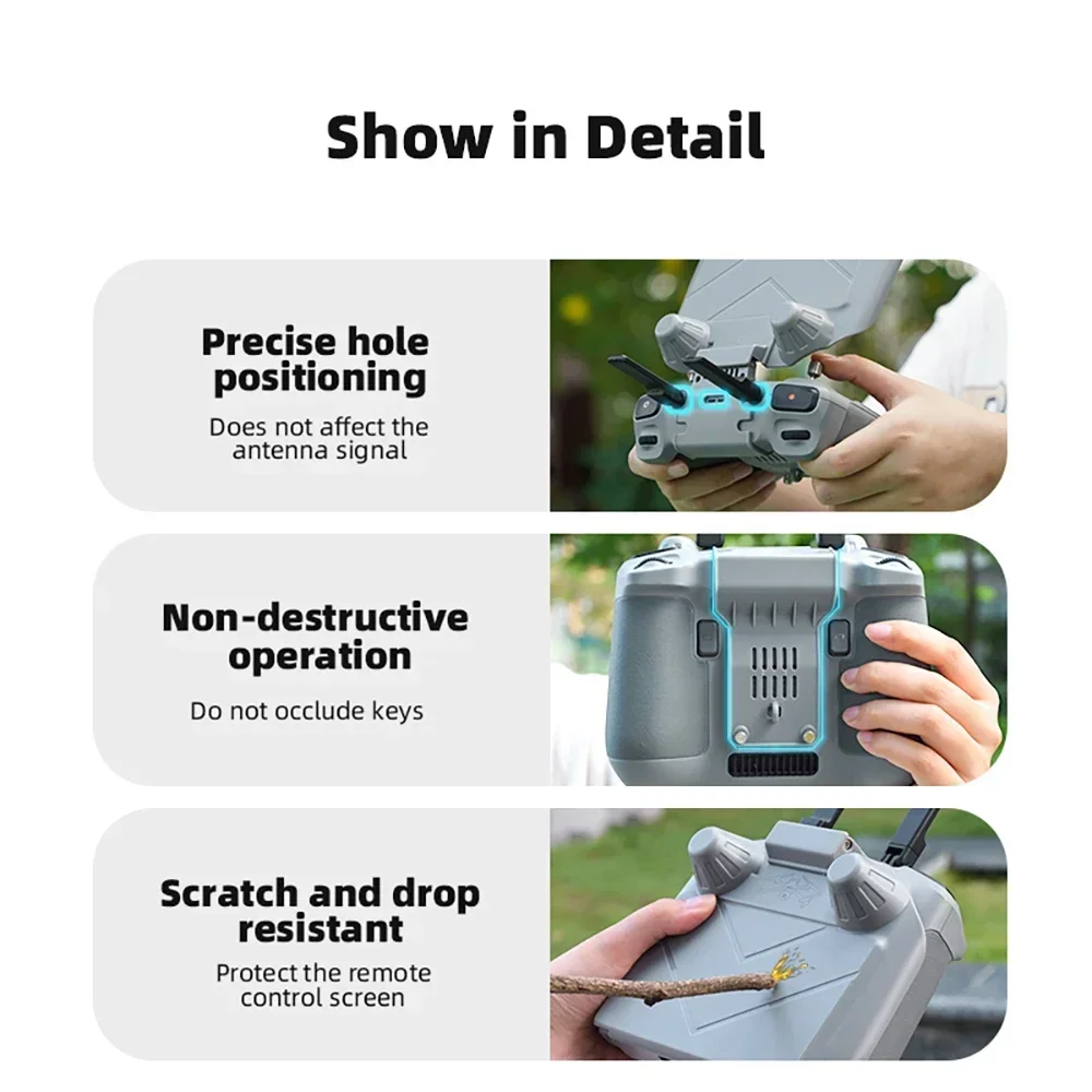 Pare-soleil pour télécommande de drone RC 2, anti-reflet, pliable, gris clair