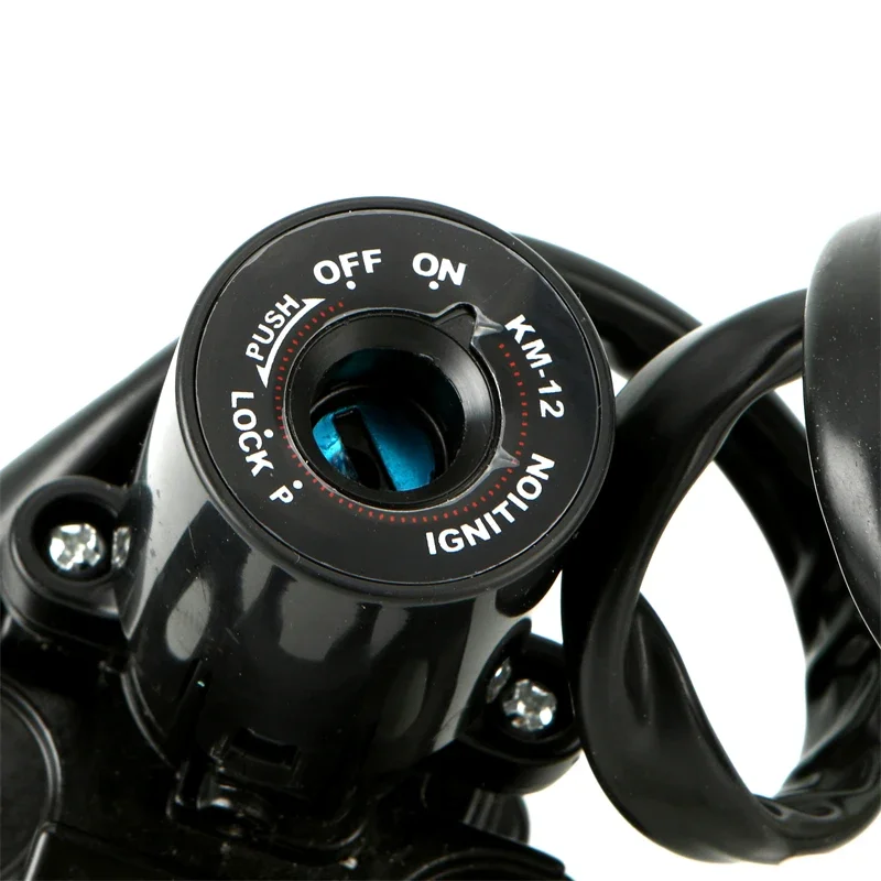 Motorcycle Ignition Switch Fuel Gas Cap Seat Lock Key Set For