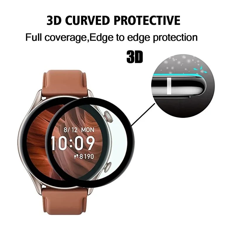 2PCS 5PCS 3D Ʈ Ʈ ġ ȭ ȣ Amazfit GTR 3 Pro ü Ŀ ȣ ʸ Amazfit GTR2 2E eSIM