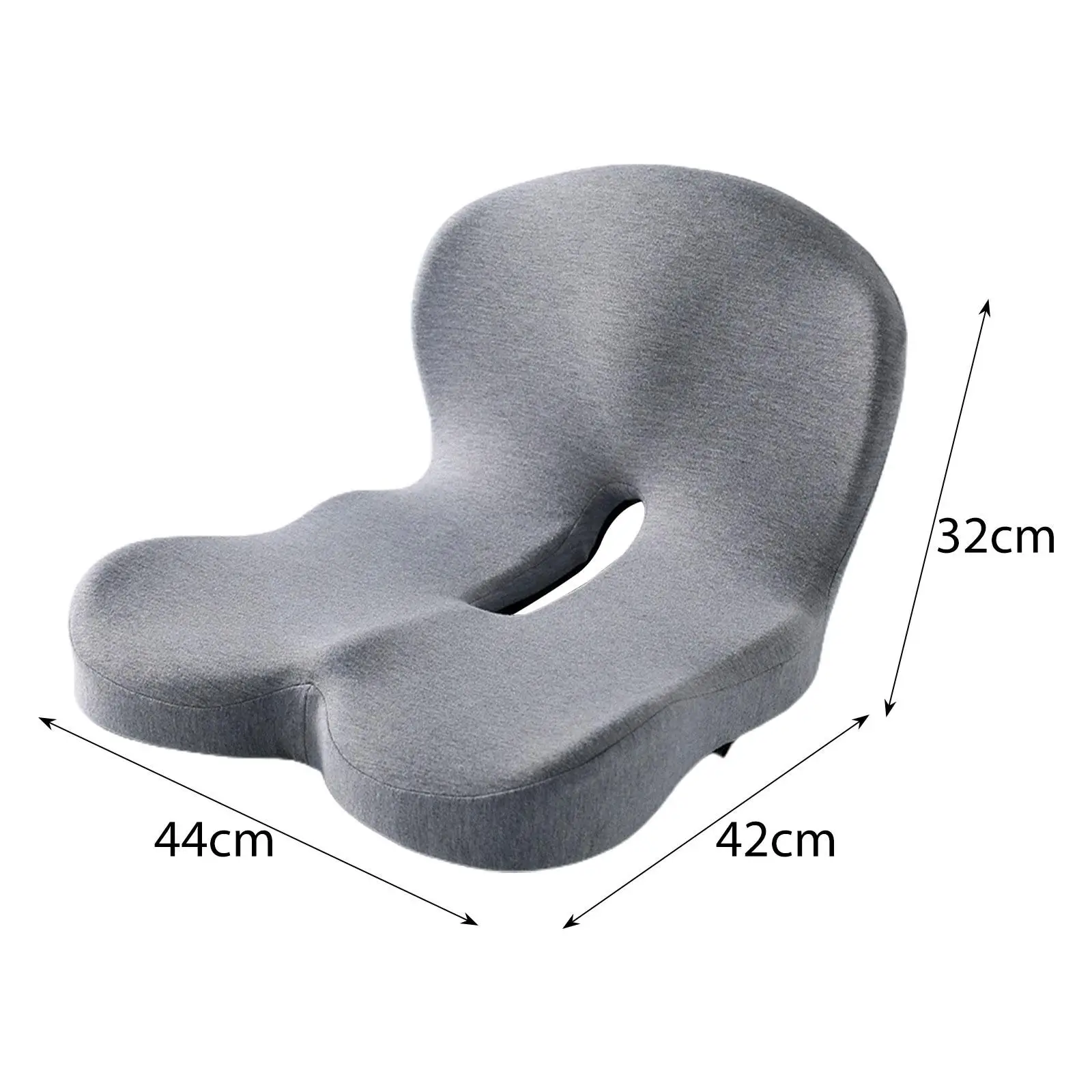 Chair Cushion Back Support Integrated Multiuse Ergonomic Backrest Breathable Seat Cushion for Home Wheelchair Worker Gift Women