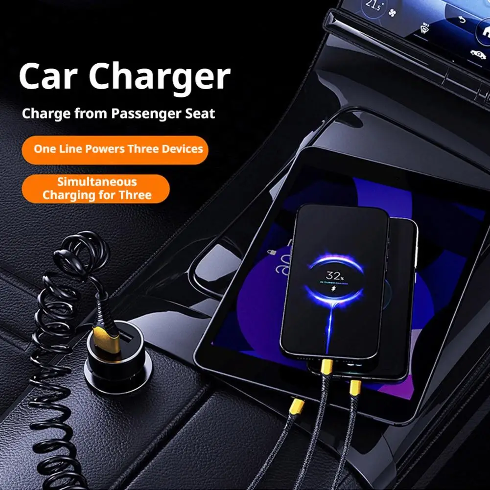 1.3m 3-in-1 고속 충전 케이블 - 100W 초고속 충전, 타입-C 멀티, 노트북 및 휴대폰 호환