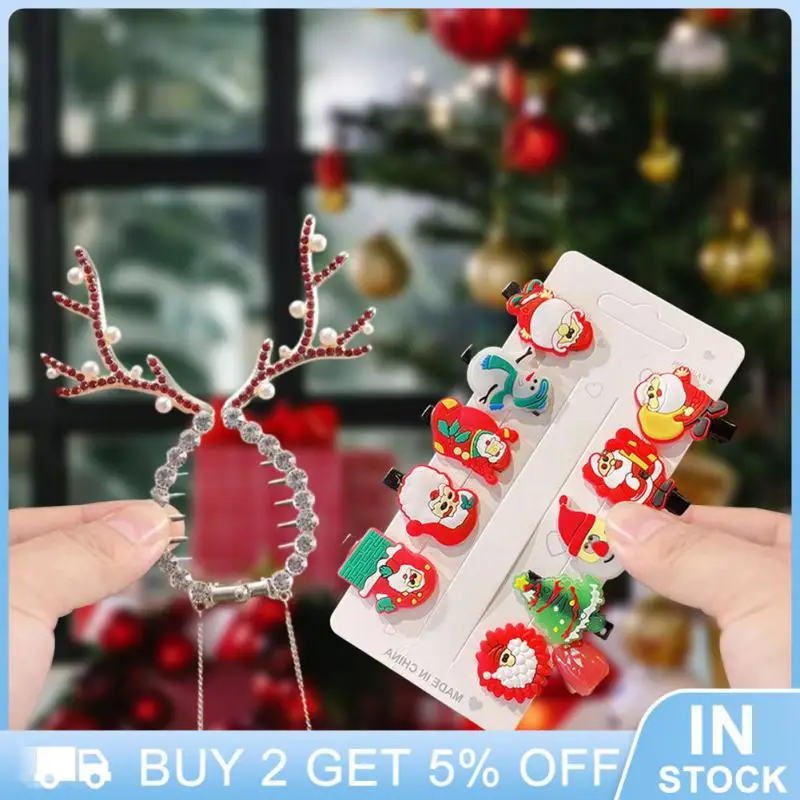 

Lovely Childrens Hair Accessories Easy To Carry Christmas Gift Cozy Christmas Hairpin Cartoon Style Accessories Convenient