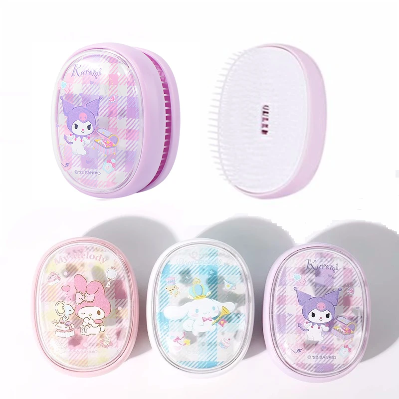 

Kawaii Sanrios Massage Comb Cinnamoroll Kuromi My Melody Cute Portable Airbag Comb Smooth Hairbrush Gift for Girlfriend