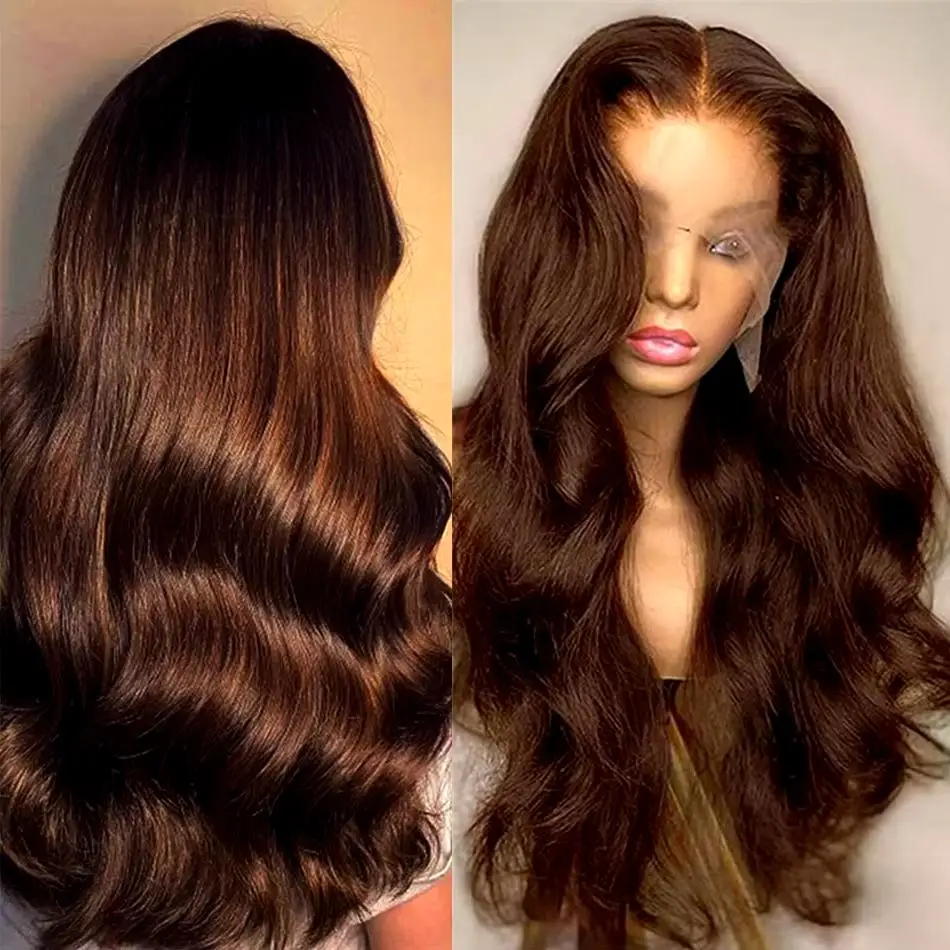 250 Density Human Hair Wigs Chocolate Brown Lace Front Wig Body Wave Wig 13x6 Hd Lace Frontal Wig for Black Women Clearance 2