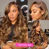 Highlight Wig 100% Human Hair 13x6 Hd Lace Frontal Wig Honey Blonde Lace Front Wigs human Hair Body Wave 4x4 5x5 Closure Wig 4