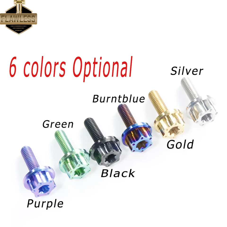 FLAWLESSTI Gr5 CNC Titaniun Bolts Crankcase Airbox Visor Handle