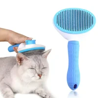 Pet Dog Brush Cat Comb Self Cleaning Pet Hair Remover Brush For Dogs Cats Grooming Tools Pets Dematting Comb Dogs Accessories 2