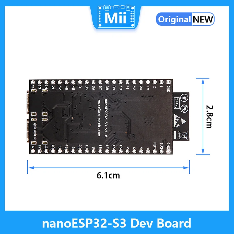 NanoESP32-S3   ESP32-S3-WROOM-1 , WiFi/BLE ESPRESIF AIOT 