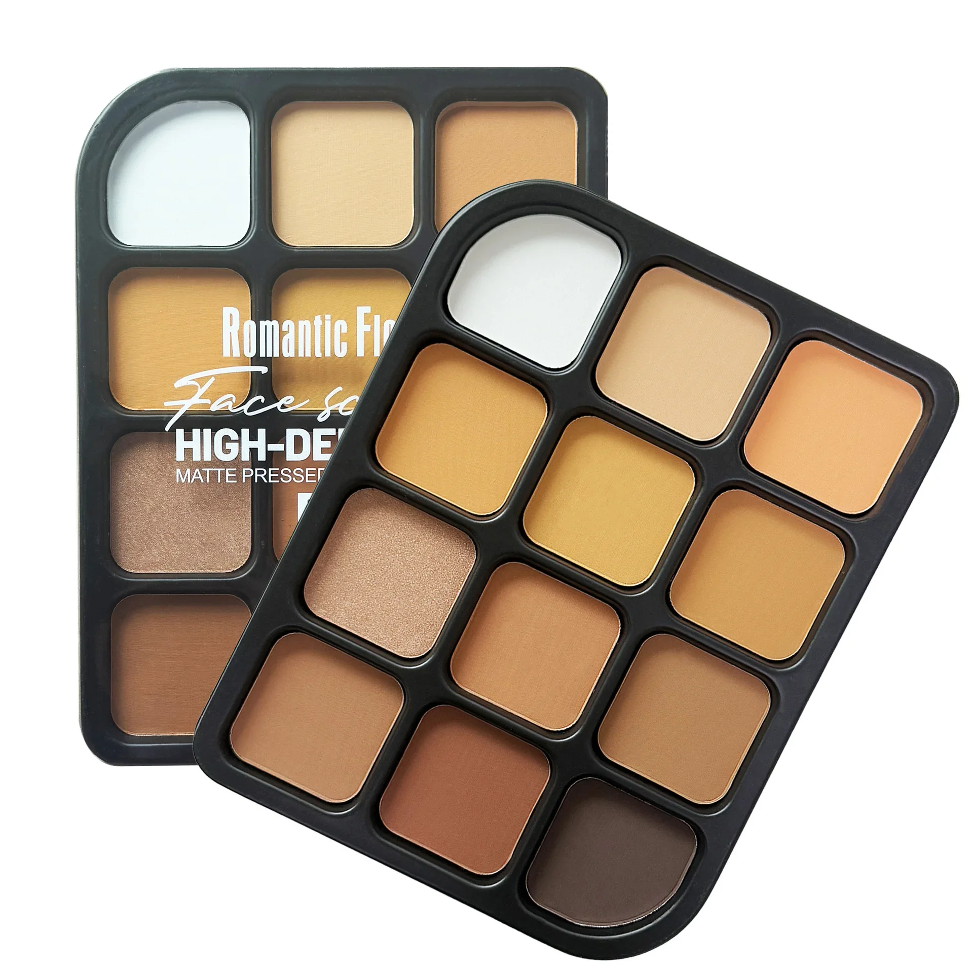 12-Color Matte Contour Palette Deep Skin Full Coverage All-In-One Highlighter Shading Powder Face Makeup Kit