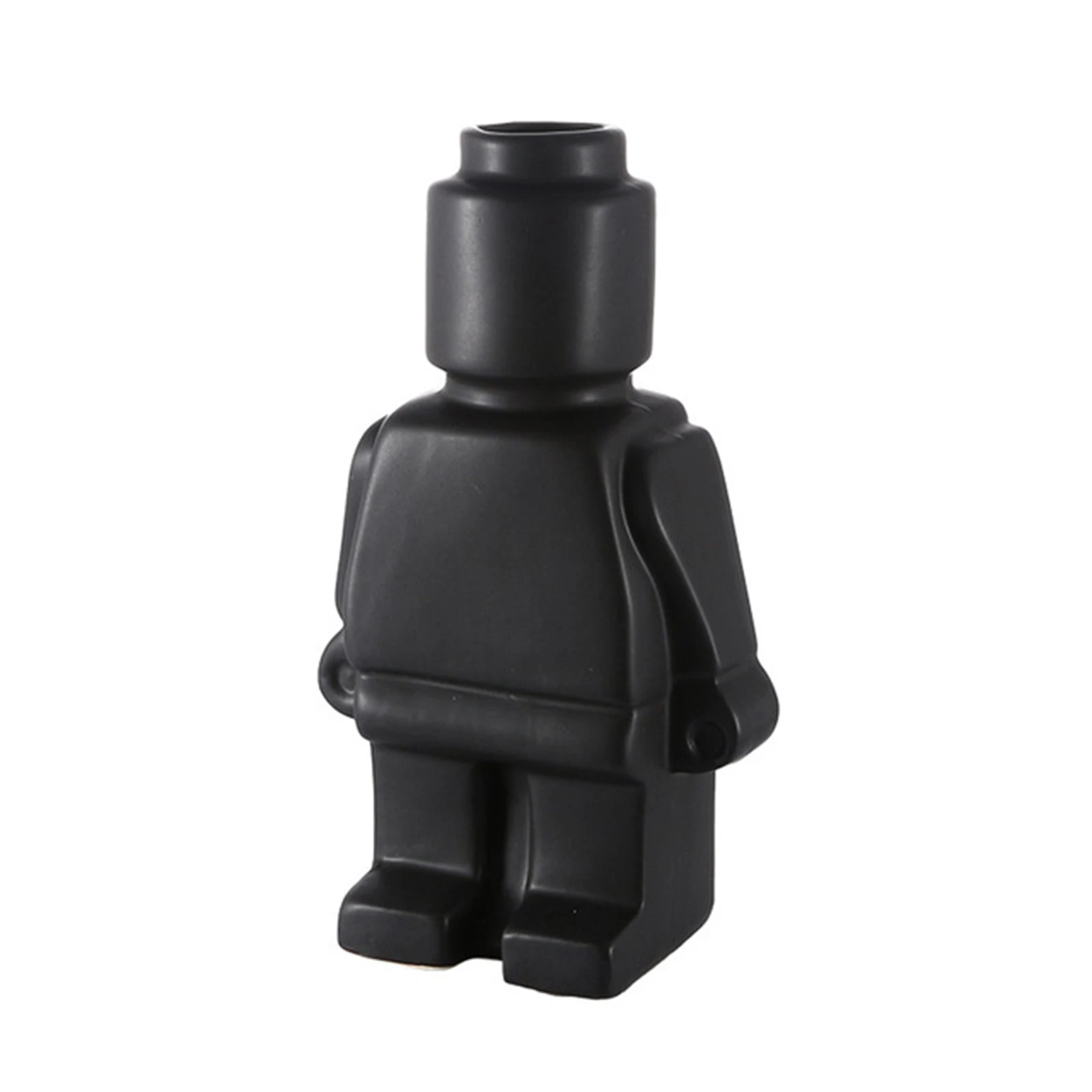 Minifigure Building Blocks Resin Robot Flower Vase Home Decoration Modern Home Interior Office Desk Decoration Pendants ваза 화병 5