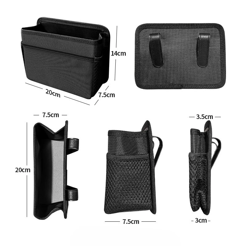 Universal Hanging Car Door Trash Can with Lid - Compact Vehicle Storage Organizer