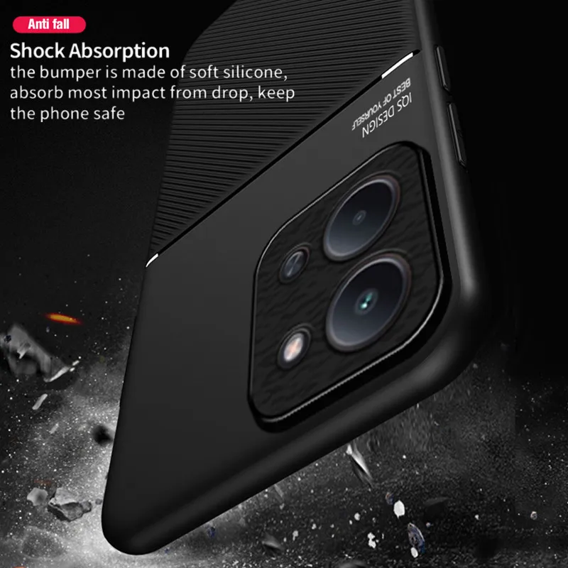 Durable Non-Slip Protective Phone Case with Magnetic Suction Holder