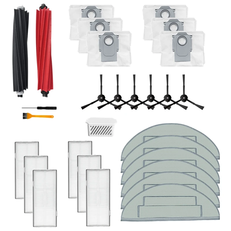 Per Roborock S8 Plus S8 + S8 Pro Ultra Robot Vacuum Main Side Brush Mop Filter Sacchetto Della Polvere Silver Ion Module Parti Accessori