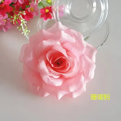 Set of 10 Gold Silk Rose Artificial Flower Heads for Wedding and Home Decor
