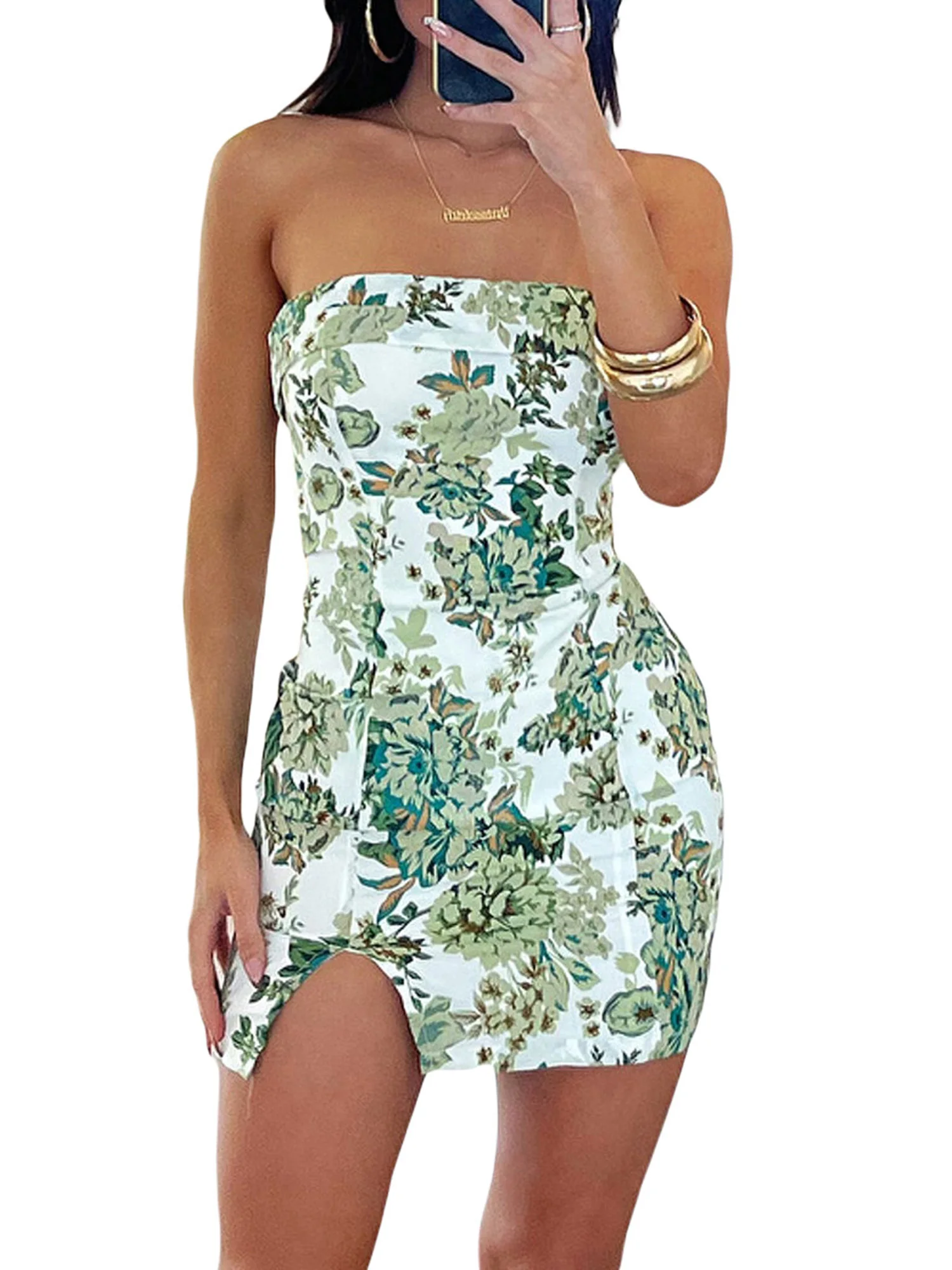 

Women s Y2K Ruched Off Shoulder Bodycon Dress - Strapless Slim Fit Mini Dress with Sexy Backless Design - Chic Streetwear