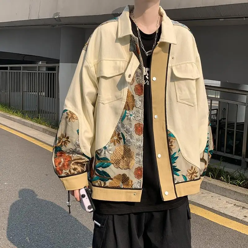 Giacche Da Uomo Patchwork Giapponesi Harajuku Bomber Jacket Casual Vintage Racing Cappotti Uomo Autunno Oversize Varsity Uniforme Da Baseball