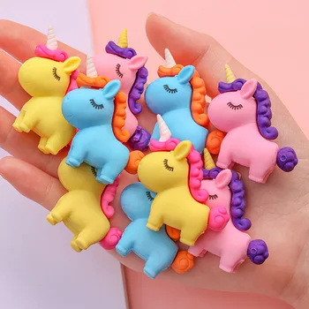 1 pz Kawaii Unicorn Eraser gomme per bambini per bambini regalo novità matita creativa gomma studente scuola forniture per ufficio