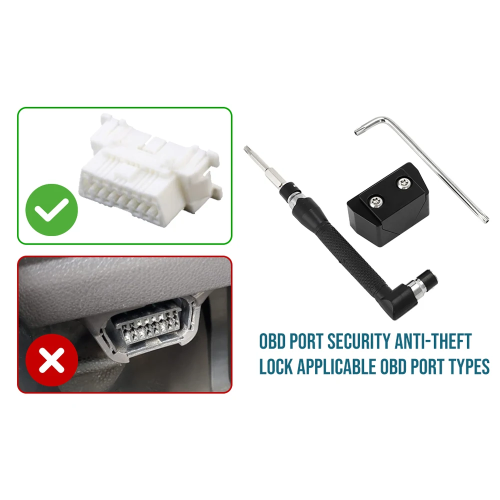 OBD II OBD Kit di blocco antifurto di sicurezza a 2 porte per veicoli a 1996 piani accesso a blocchi al connettore OBD accessori antifurto automatici