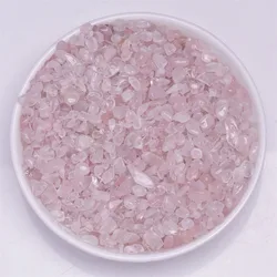 Natural Tumbled Gemstone Chips for Decorative Bedding and Vase Filler, 3-5mm (Rose Quartz)