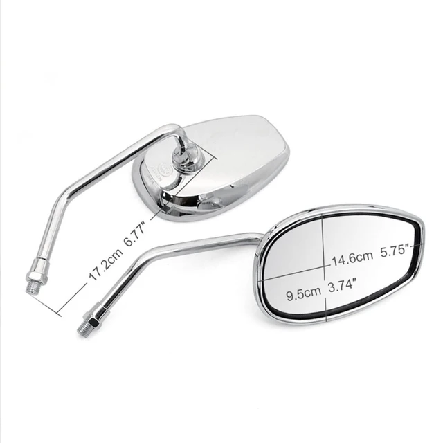 Universal 10mm Chrome Rearview Mirrors Motorcycle Motocross Scooter E-bike Racing Motorbike Side Mirror Rear View Accessories