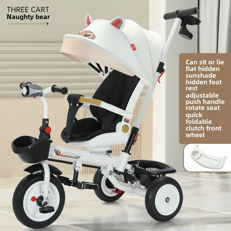 Children's Tricycle Baby Bike Music Bike That Can Sit and Lie Down Baby Bicycle