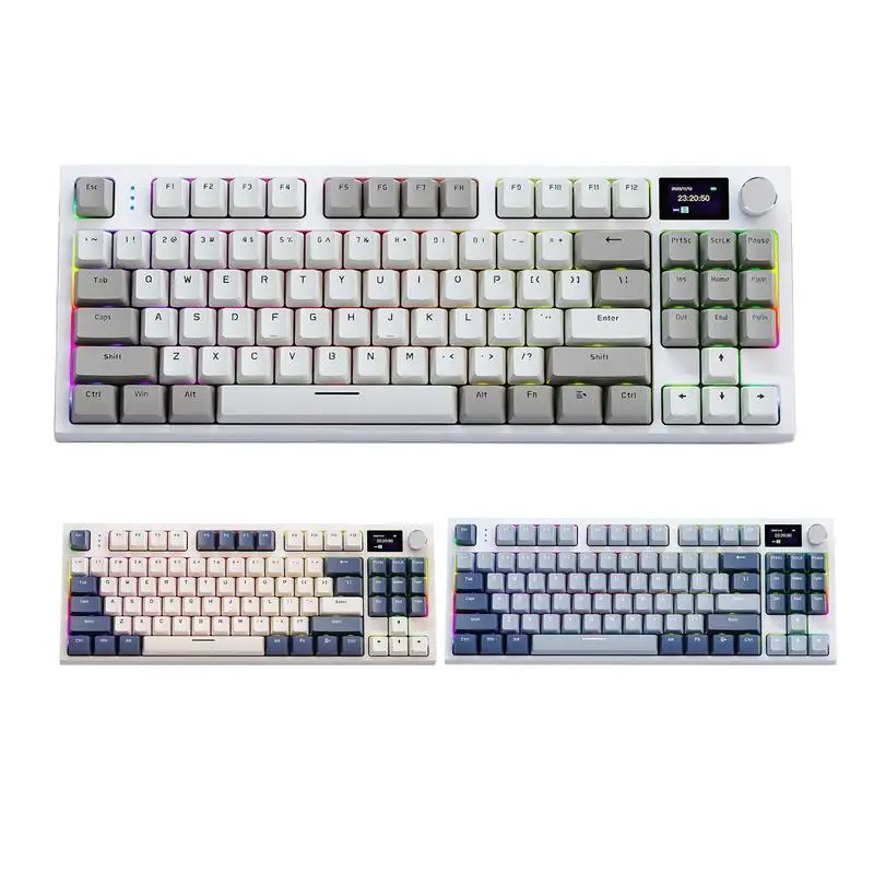 

2.4G Mechanical Keyboard Wired Lumminous Display Customized Hot-swappable Mechanical Keyboard With LCD Display For Home Office
