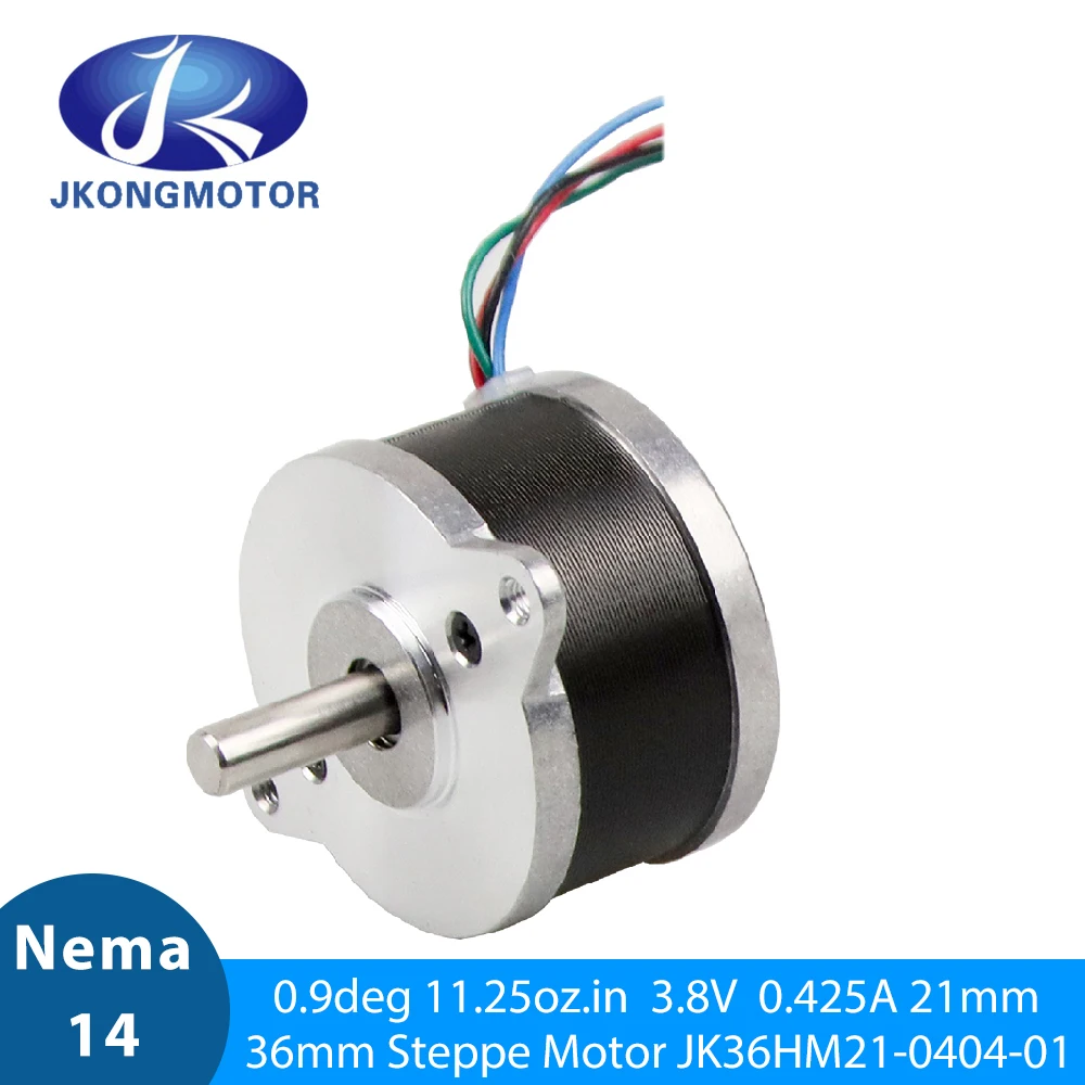 Jkm-stepping Motor Bipolar Fios para Panqueca Impressora 3d Máquina Motor Nema 14 Fios 0.9deg 0.425a 11.25oz Série e