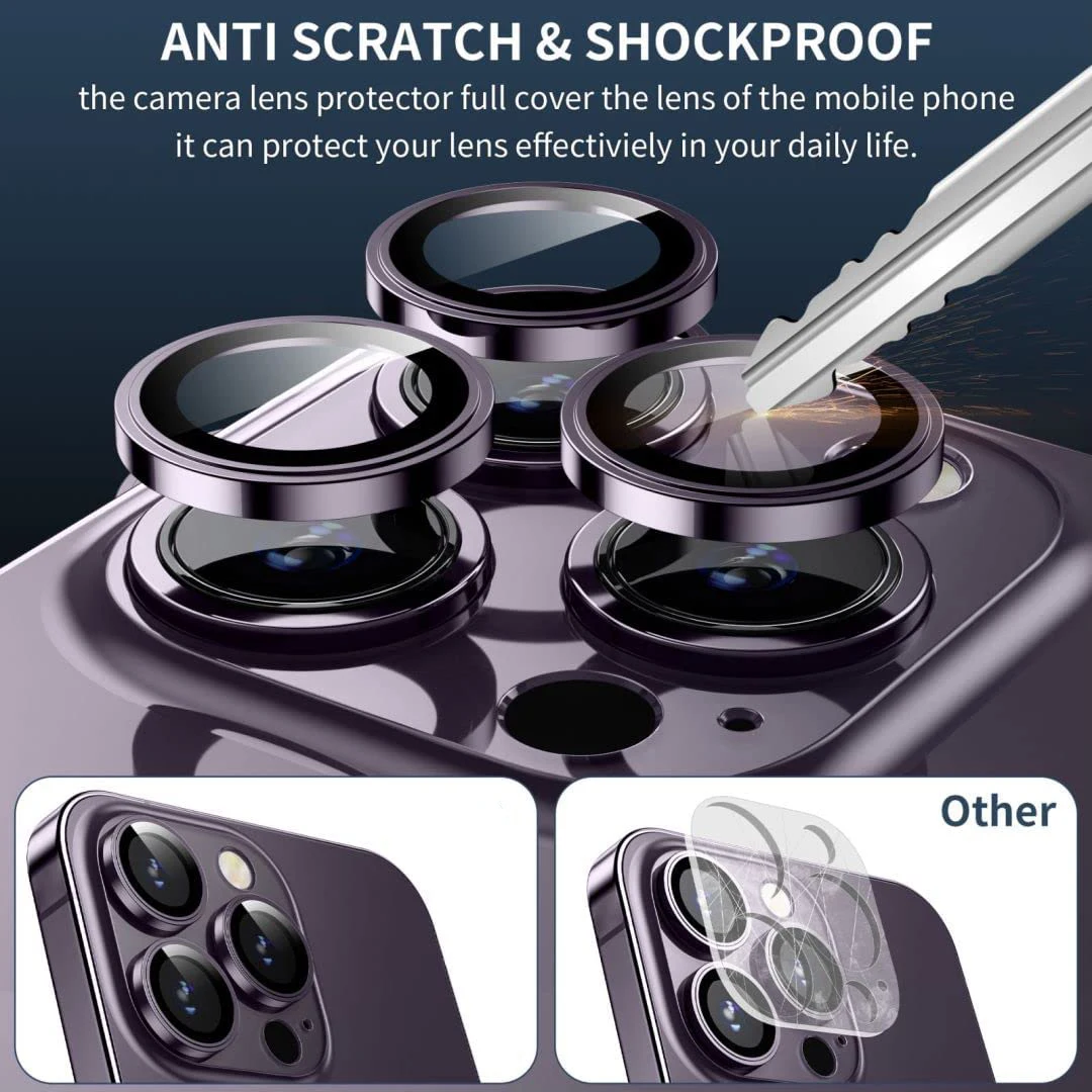 Фото Оригинальная защита для объектива камеры iPhone 15 Plus 15 Pro Max 12 13 Mini 14 15Pro, защитное закаленное стекло, аксессуары №3
