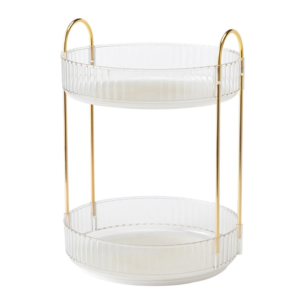 360 Degree Rotating Cosmetic Storage Rack Detachable Perfume Holder Rack Light Luxury Versatile for Dressing Table Washing Table 3