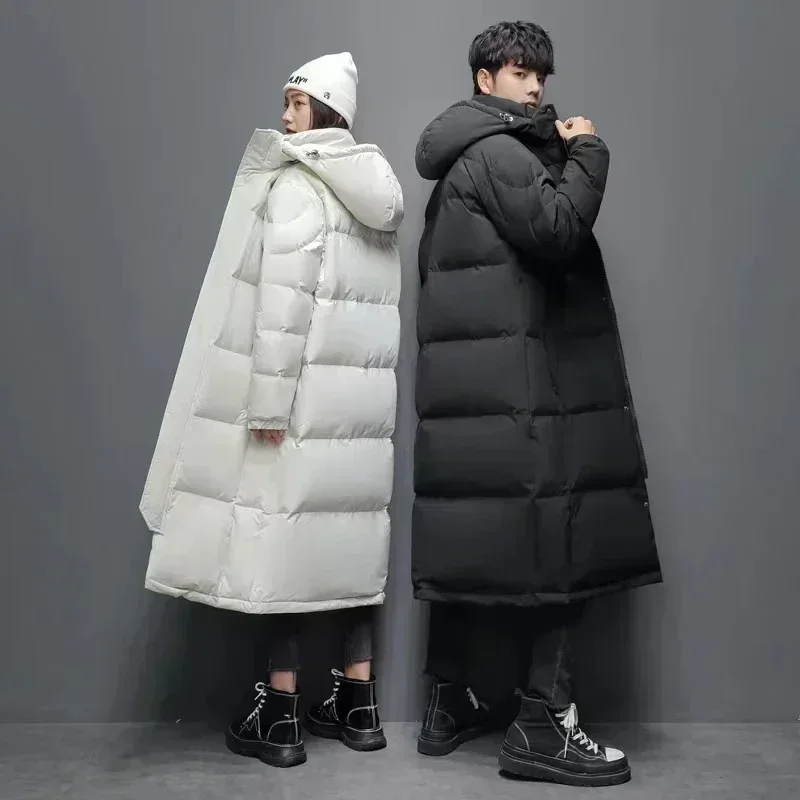 New -20&deg;C Down Jacket Men Long Jackets Winter Warm Lightweight White Duck Down Coats Men Streetwear Overcoats Women Clothing