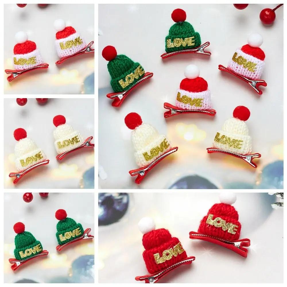 

Sequin Christmas Hat Hairpin Love Santa Claus Children Christmas Hair Clip Red Barrette Kids Gifts Christmas Costume Dress Up
