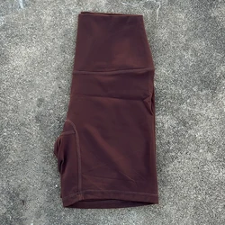 High Waist Slim Fit Women's Sports Shorts - Butt Lift Yoga & Running Activewear - M (Distilled coffee)