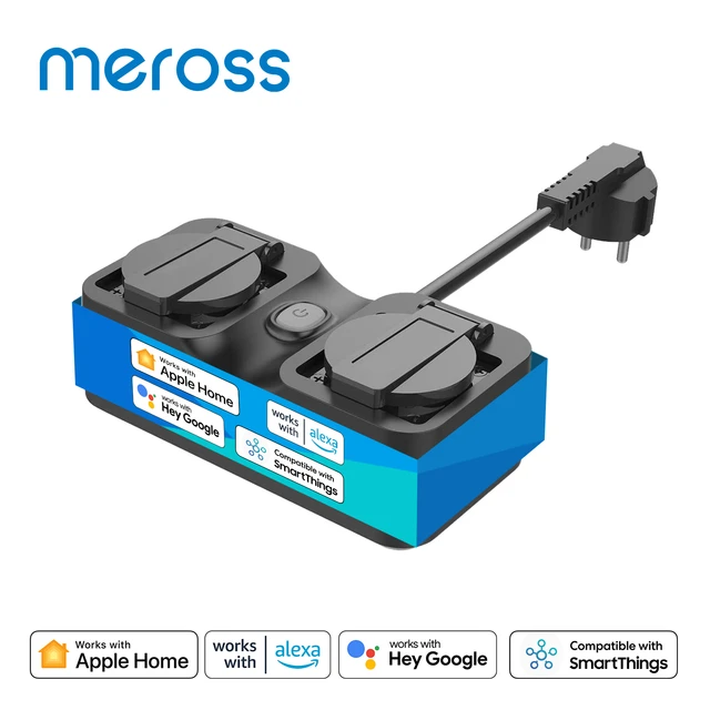 Meross Outdoor Plug for String Lights IP44 Waterproof APP Remote Voice  Control Support Alexa Google Assistant SmartThings - AliExpress