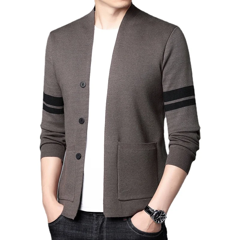 

New Sweater Men's Business Cardigan Jacket Knit Wear Men Autumn Wool Sweater