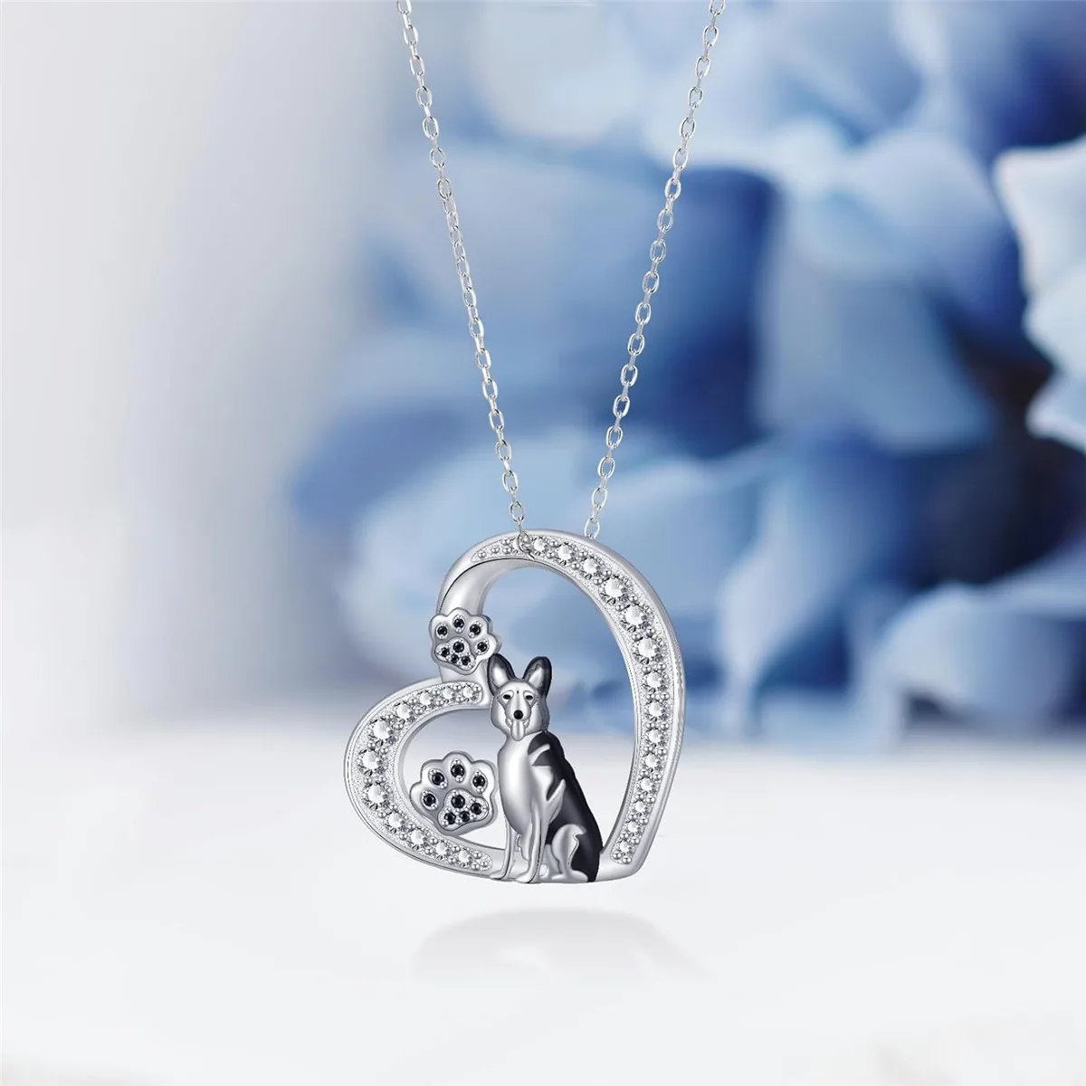 LUHE 925 Sterling Silver Fox Pendant Necklace - Cute Animal Jewelry Gift For Women - View #10