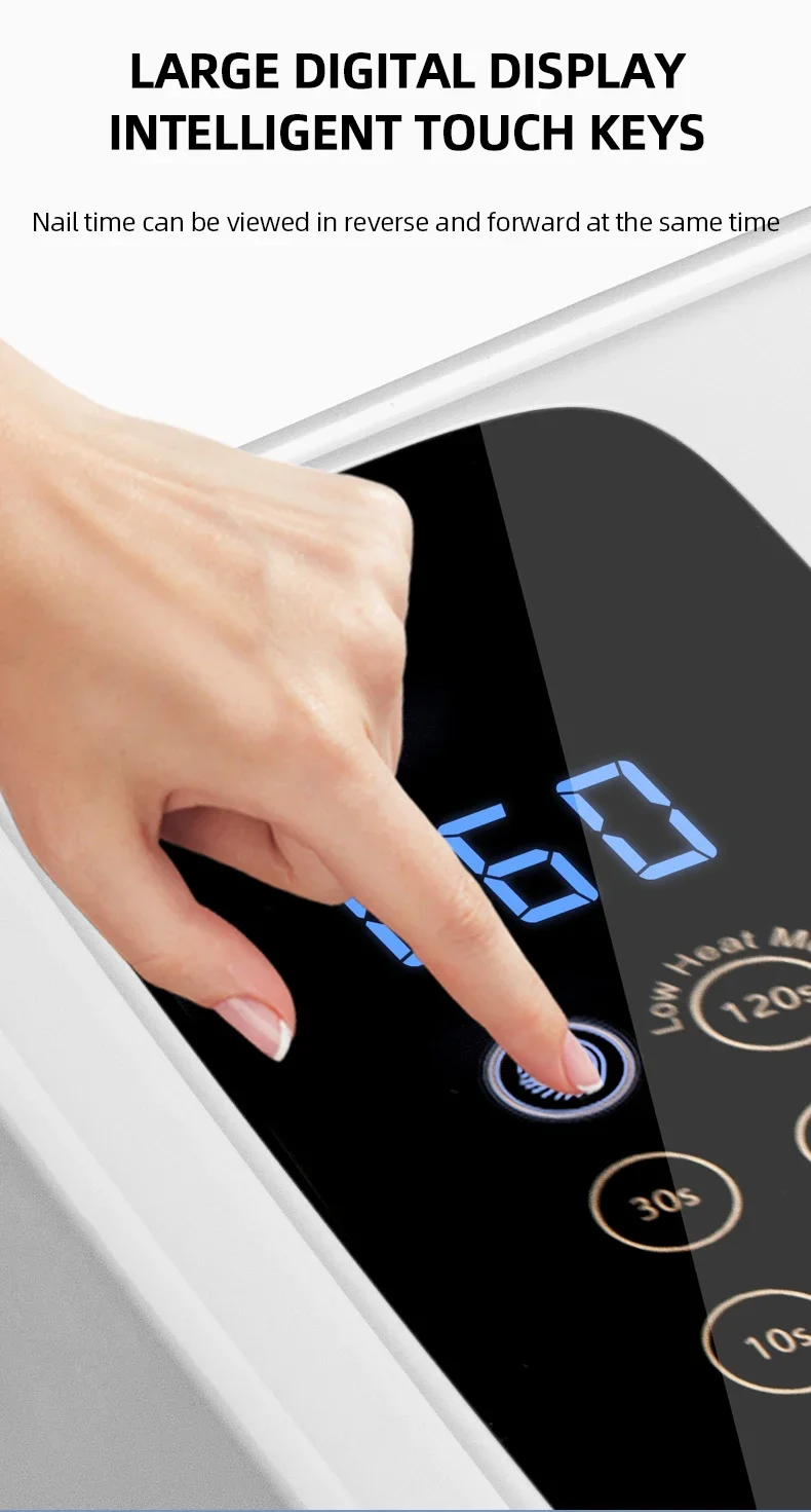 138W Rechargeable Wireless Nail UV Lamp - 69LEDS