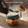 Creative Kiln Porcelain Glaze Ceramic Storage Pot Indoor Sealed Tea Pot Moisture-proof Food Coffee Pot Ornament Home Decoration 5