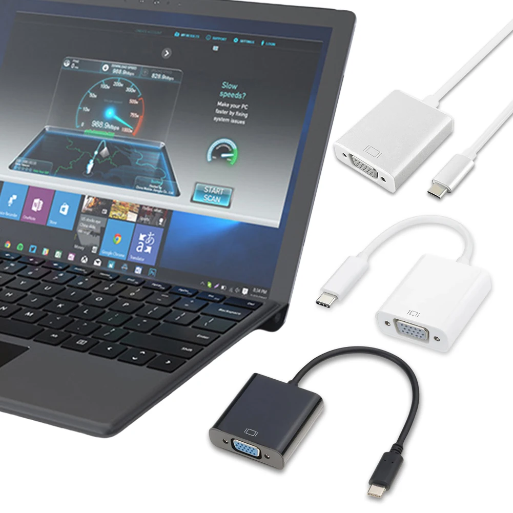  C - VGA ȯ ̺ USB 3.1  ȯ 1080P FHD Macbook 12 ġ Chromebook Pixel Lumia 950XL