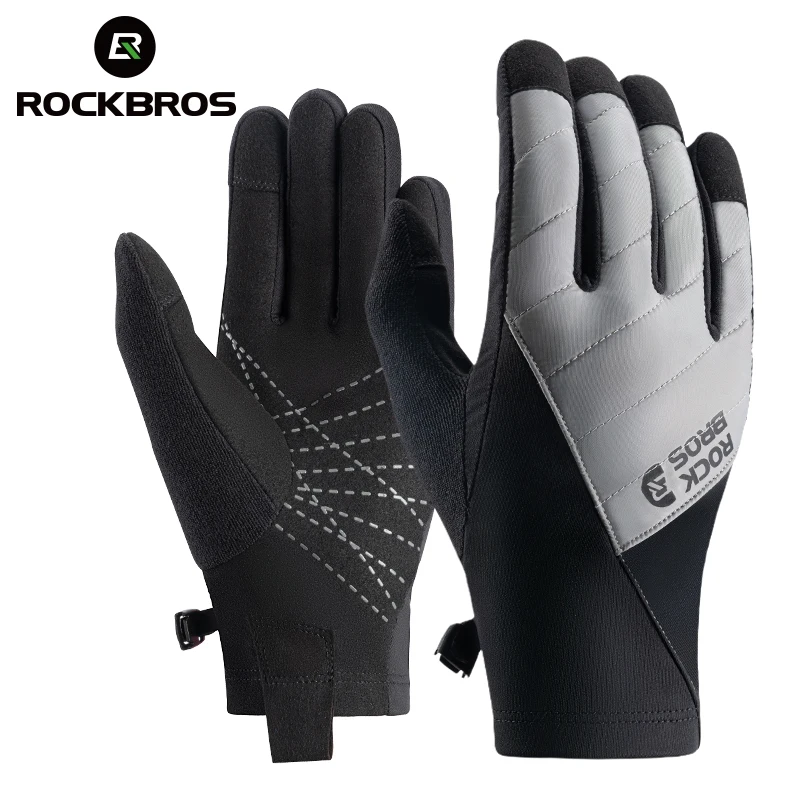 Gants Running Homme Gants Vélo Mi-doigts ROCKBROS - Anti-vibration, Respirants, Taille M à XL Gants MTB Route Running