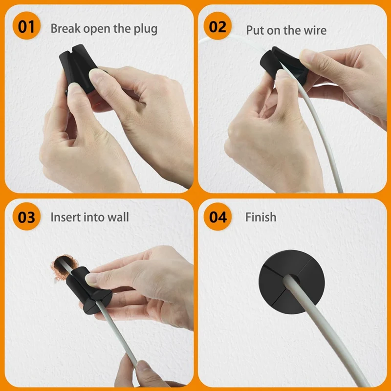 Cable Routing Kit 2 Piece for Starlink Cable Feed Through Bushings for 1Inch Wall Hole Ethernet Wall Grommet Silica Gel