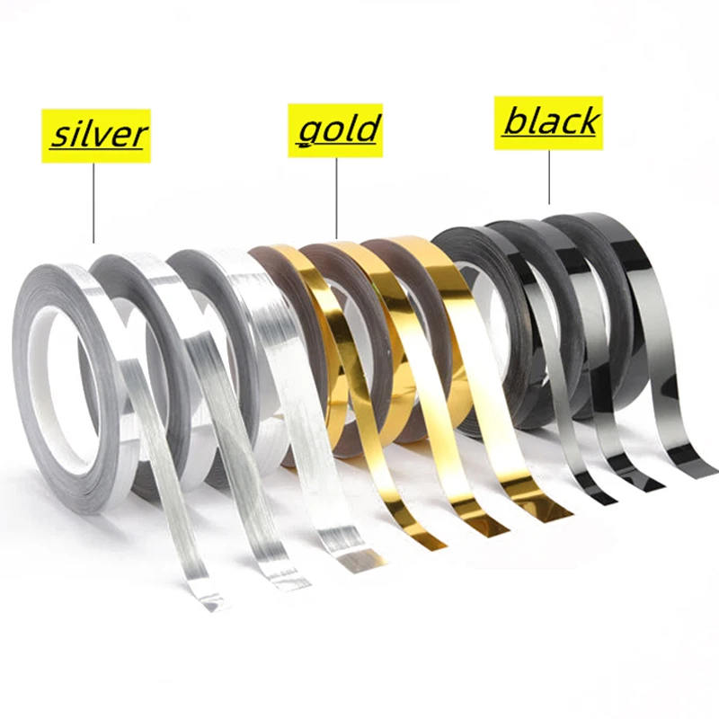 50M Brushed Gold Silver Edging Tape 6 50M Brushed Gold Silver Edging Tape 6