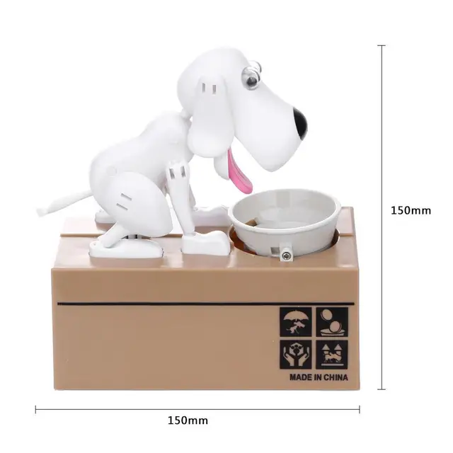 Cute Piggy Bank Hungry Eating Dog Coin Money Saving Box Piggy Bank Hungry Eating Dog Coin Money Saving Box Piggy Bank New 6