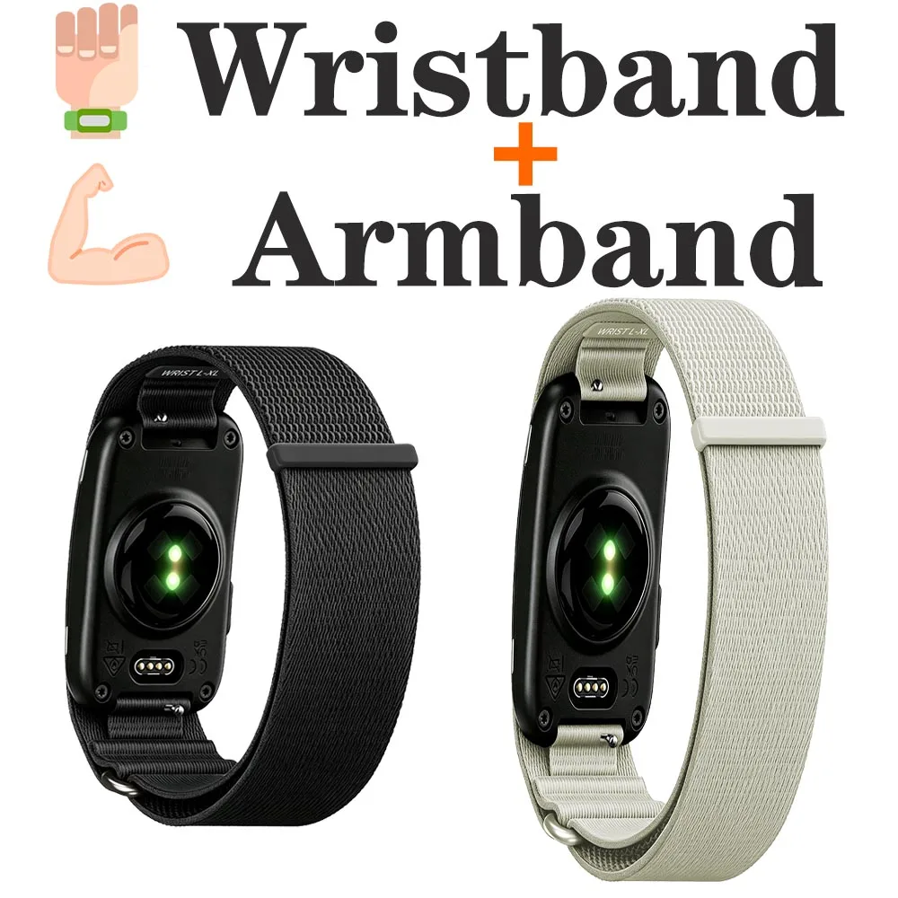 Nylon Woven Adjustable Fitness Tracker Bicep Strap - Breathable Arm Wristband Replacement