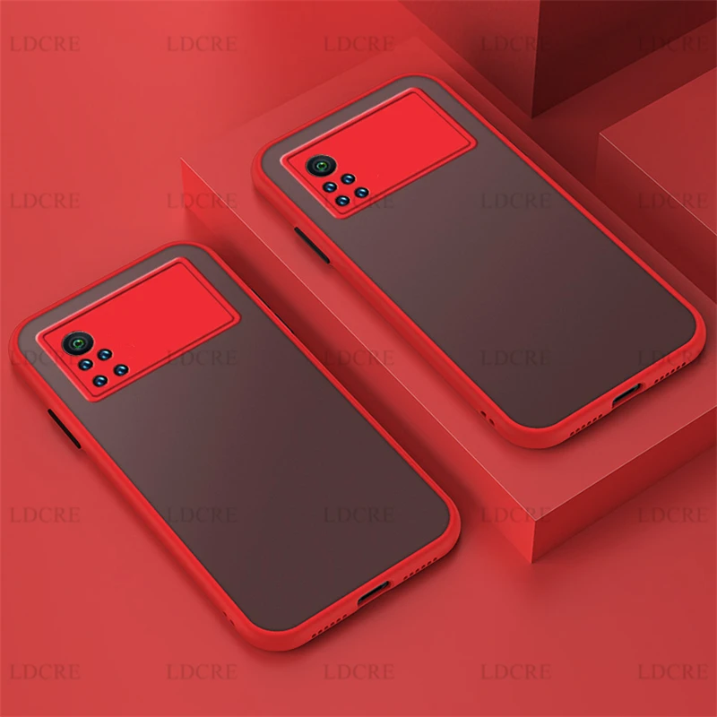 For Xiaomi Poco X4 Pro 5G Case Simple Frame Matte Armor Case For Xiaomi Poco X4 Pro 5G Cover For Xiaomi Poco M4 Pro 4G 5G X4 NFC smartphone pouch Cases & Covers