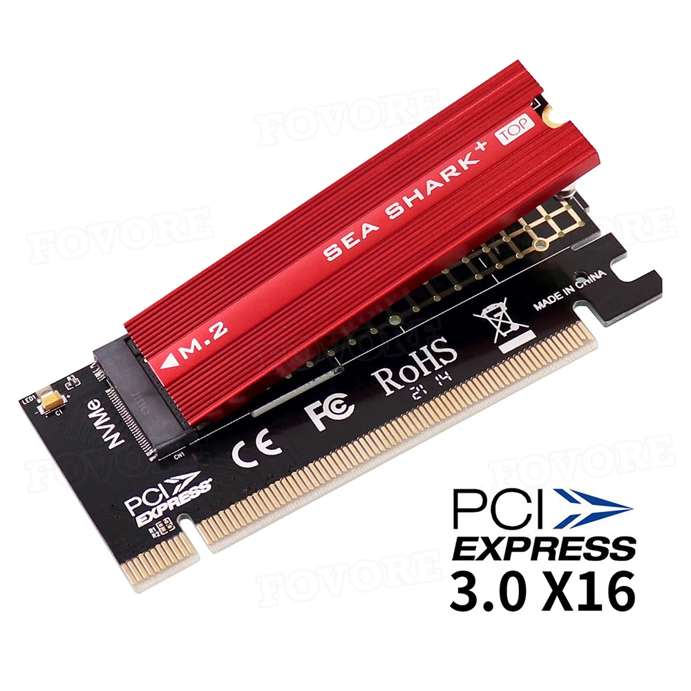 NVME M2 M.2 M Key SSD to PCIe PCI-e Converter Adapter Card Add On Cards For 2230 2242 2260 2280 Support PCI ExpressX4 X8 X16
