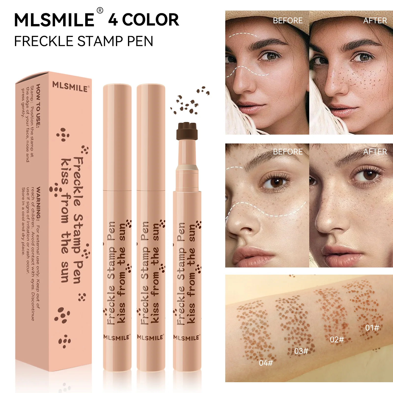 

1PC Natural Lifelike Freckle Pen Waterproof Concealer Dot Spot Pen 3D Freckle Stamp Easy To Apply Lasting Makeup Tool Cosmetic