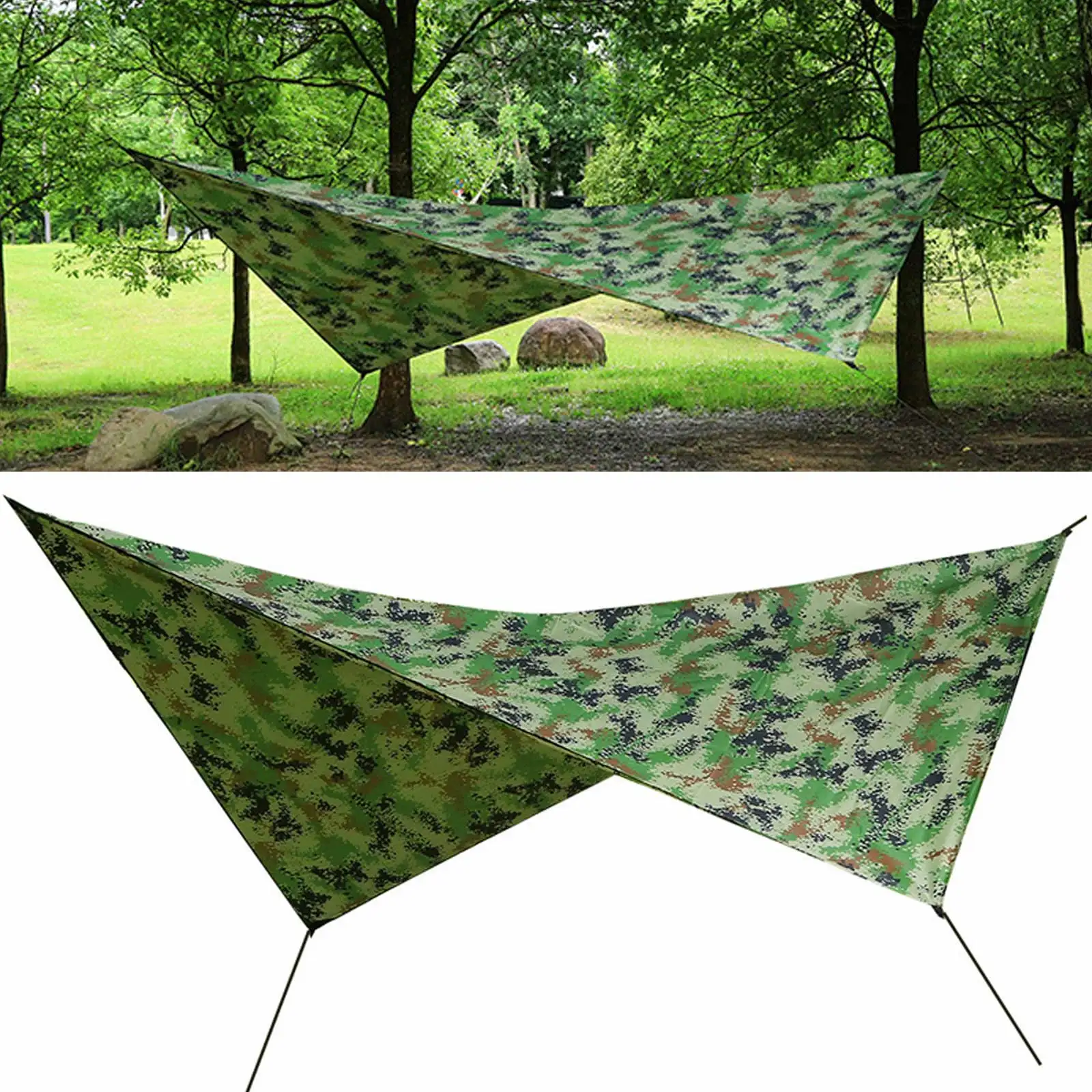 

Multifunctional Waterproof Hammock Rain Fly Camping Tent Tarp Shelter Cover Awning Canopy for Outdoor Beach Picnic pergola