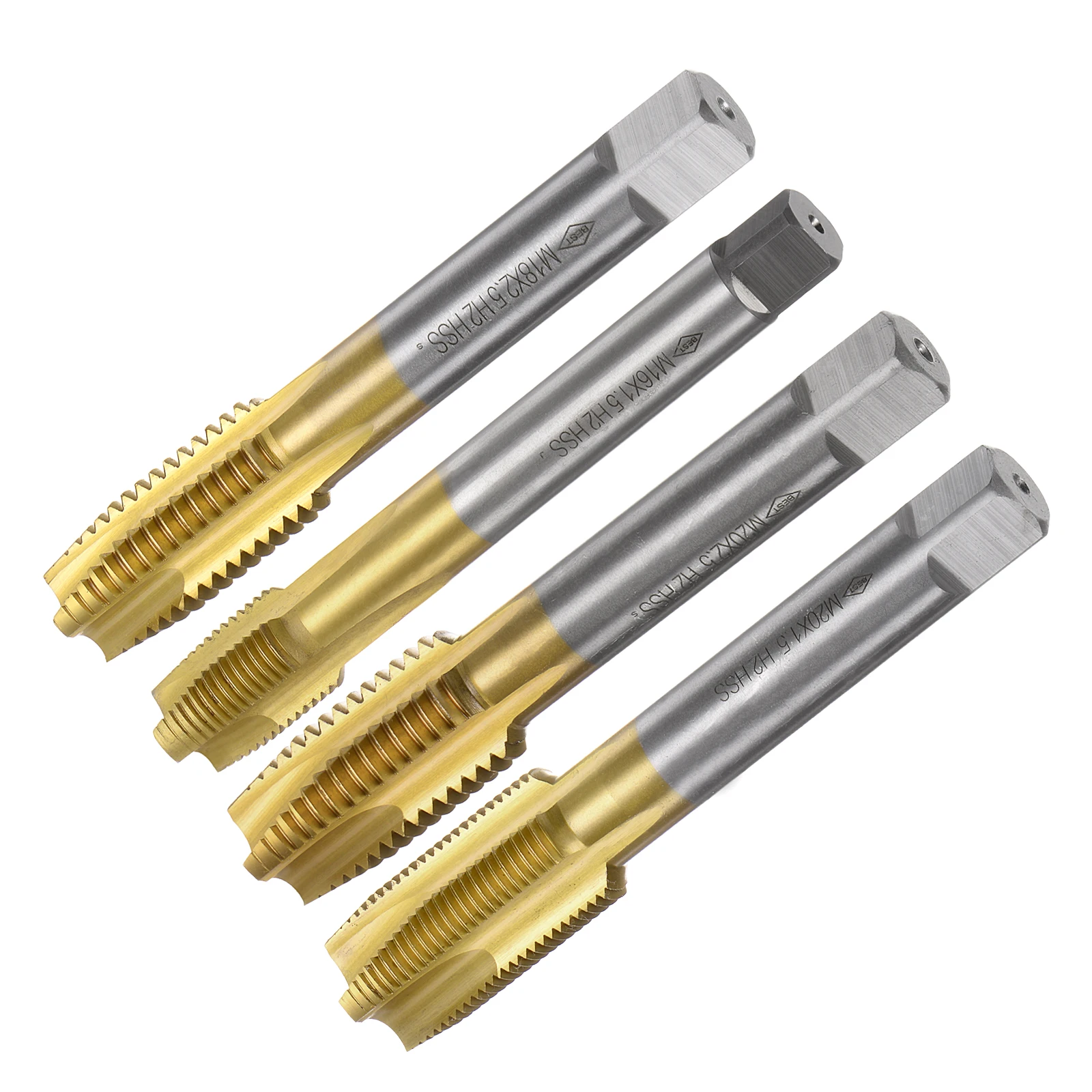 

1pcs Spiral Point Threading Tap M18 M20 Thread 1.5 2.5 Pitch H2 Titanium Coated HSS Thread Tap for CNC Tapping Milling Machine