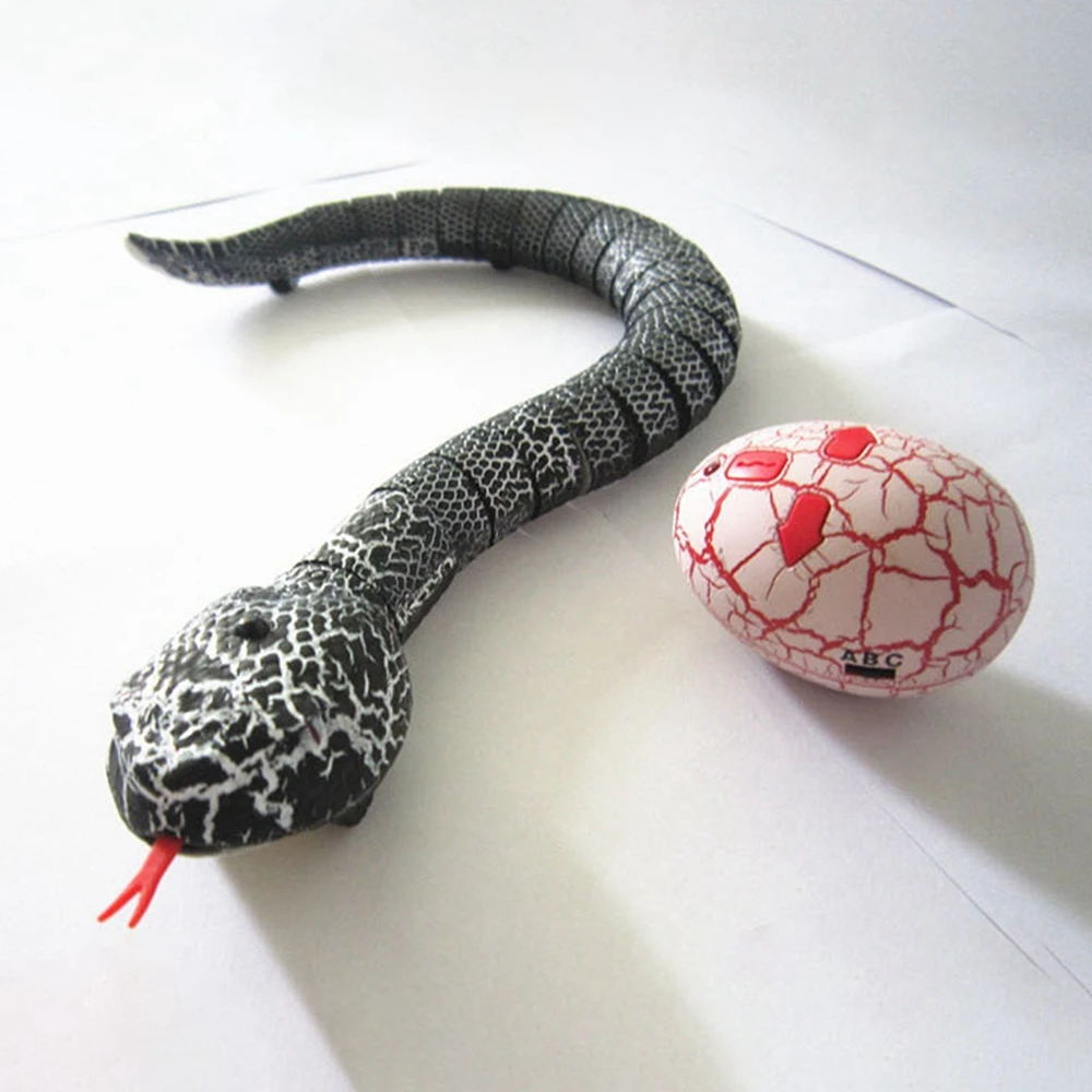 

RC Remote Control Snake Toy For Cat Kitten Egg-shaped Controller Rattlesnake Interactive Snake Cat Teaser Play Toy Game Pet Kid